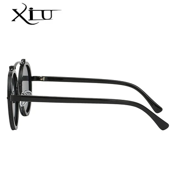 XIU okulary Okrągłe steampunk okulary mężczyźni retro marki projektant rocznika punk punkty letnia moda okulary UV400