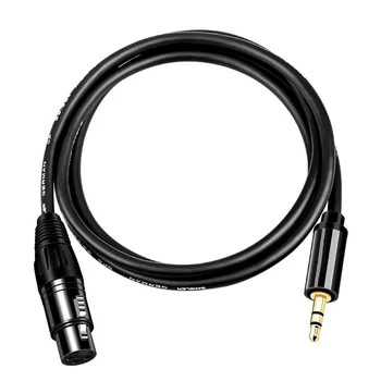 XLR kabel Karaoke mikrofon dźwiękowa broń kabel do wzmacniacza miksera mężczyzna kobieta przedłużacz jack 3,5 mm-XLR żeński głośnik kabel