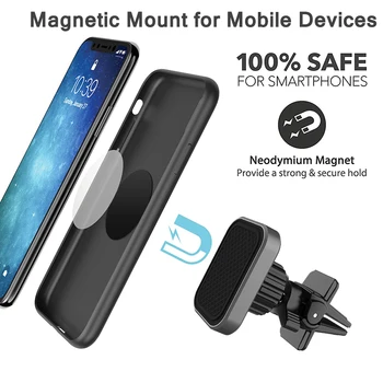 XMXCZKJ magnetyczne mocowanie uniwersalne twist-lock otwór wentylacyjny magnetyczny uchwyt samochodowy do telefonów komórkowych i mini-tabletów Twist Lock