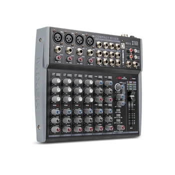 XTUGA 12 Channels Audio Mixer DJ Mixer mikser z wejściem USB, XLR zasilanie phantom 48V dla nagrywania DJ Stage