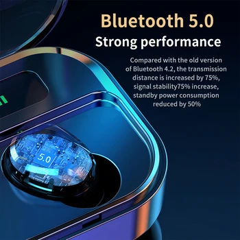 XVIDA M7S z ładowarką do ładowania smartfona słuchawki bezprzewodowe Bluetooth 5.0 TWS słuchawki mikrofon HD połączeń sportowy zestaw słuchawkowy