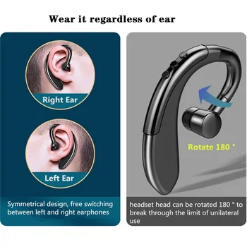 Y10 Bluetooth 5.0 Bezprzewodowe Słuchawki Stereo Ucha Hak Sportowe Słuchawki Biznes Jazdy Głośnomówiący Zestaw Słuchawkowy Mikrofon Ochrona Od Potu