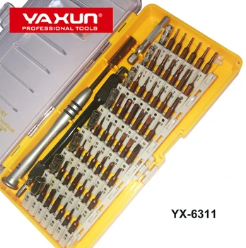 YAXUN NEW 60 in 1 Precision Tool Kit 56 bitów magnetyczny zestaw wkrętaków do telefonów komórkowych kompaktowego tabletu naprawy obsługi