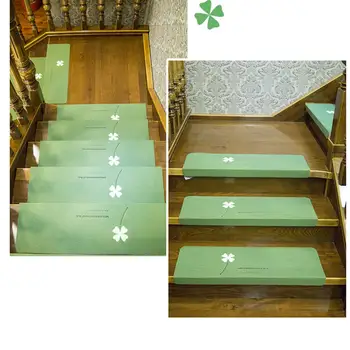 Yazi antypoślizgowy świecące schodowy mata dywan samoprzylepne Europejski pasterski dywan kwiatowy salon miękki schodowy mata