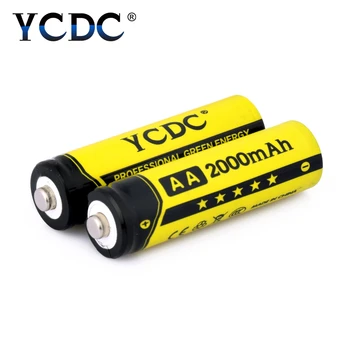 YCDC 4szt AA bateria 2000 mah ładowarki 1.2 W Ni-MH latarki baterie z batery Box