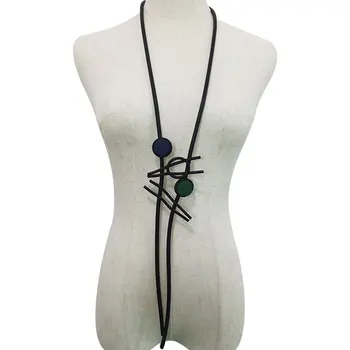 YD&YDBZ nowy długi naszyjnik, żeński, moda biżuteria, drewniane, akcesoria dziwny gothic wisiorek handmade gumowy moment obrotowy Vintage