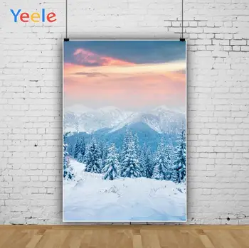 Yeele Landscape Photocall Mount Snow Pine Sunrise Photography Tła Spersonalizowane Fotograficzne Tła Dla Studia Fotograficznego