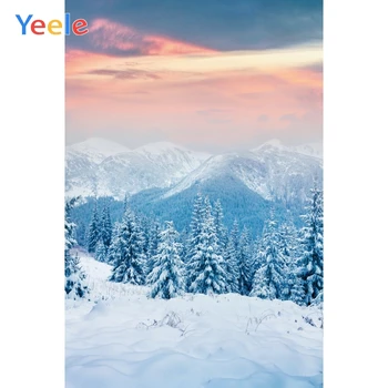 Yeele Landscape Photocall Mount Snow Pine Sunrise Photography Tła Spersonalizowane Fotograficzne Tła Dla Studia Fotograficznego