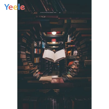 Yeele Vintage Library Bookstore Open Book Photography Background Photographic Studio Photo Photocall Background Decorations Prop