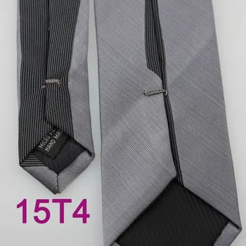 YIBEI Coachella Slim obcisłe męskie markowe krawaty szara obręczy żakardowe krawat zestaw czarny pionowy paski Gravatas De Seda