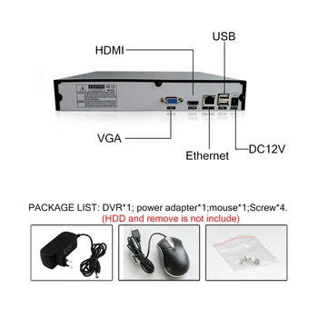 YiiSPO 16CH 5MP NVR H. 265 Security Network Video Recorder 4K HDMI NVR obsługa H. 264 IP CCTV Camera XMeye APP Hi3536D