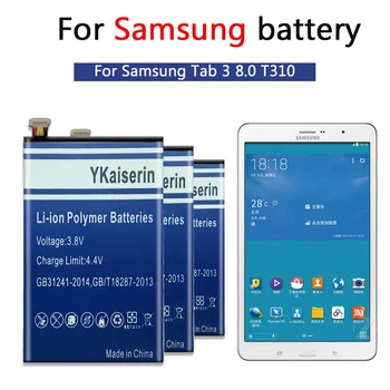 Ykaiserin wysokiej jakości inteligentny telefon wymiana baterii T4450E do Samsung GALAXY Tab 3 8.0 SM T310 T311 4450mAh