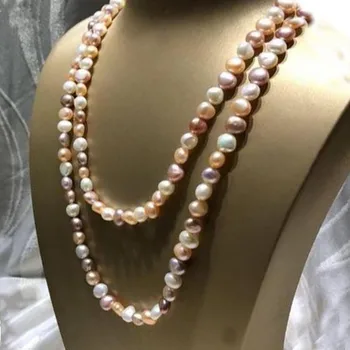 YKNRBPH damska barokowa Perła długi naszyjnik ślubu/partii prezent wykwintne biżuteria łańcucha