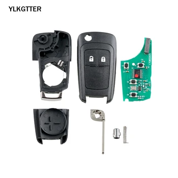YLKGTTER 2Button Flip składany samochodowy zdalny klucz do OPEL/VAUXHALL Astra J / Corsa E / Insignia / Zafira C 2009-2016 z ID46Chip
