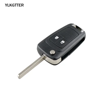 YLKGTTER 2Button Flip składany samochodowy zdalny klucz do OPEL/VAUXHALL Astra J / Corsa E / Insignia / Zafira C 2009-2016 z ID46Chip