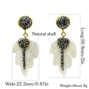 YM SHIPIN Natural Shell kolczyki Monsun letni geometryczny wzór Biały kolczyki kolczyki dla kobiet moda 2019 moda biżuteria