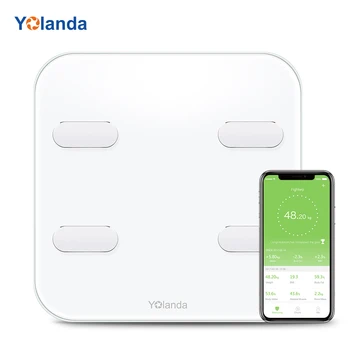 Yolanda CS20A WiFi+Bluetooth Body Fat Scale Smart Electronic Digital Weight Scale 14 Body Composition APP nieograniczona liczba użytkowników skala
