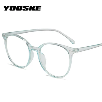 YOOSKE Anti Blue-ray okulary okulary damskie komputerowe okulary dla kobiet oversize optyczne okulary niezwykle lekki krótkowzroczność ramka
