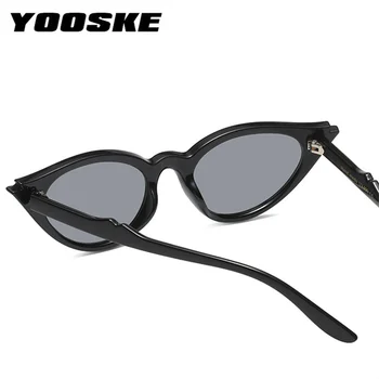 YOOSKE Cute Retro Cat Eye okulary Kobiety mały trójkąt vintage okulary damskie UV400