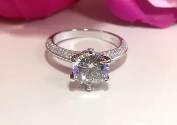 YTF52 925silver Classic Enaagement pierścień Biały sześciennych Cyrkon kobiece Weding Band pierścień biżuteria