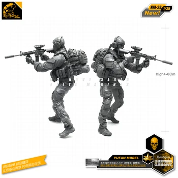 Yufan Model 1/35 Figure Model Kit For US Seal Assault Team Resin Soldier Model Nai-23