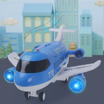 Zabawka samolot symulacja utwór bezwładność dzieci zabawka samolot z oświetleniem muzyka duży samolot pasażerski dzieci samolot samochodzik prezenty