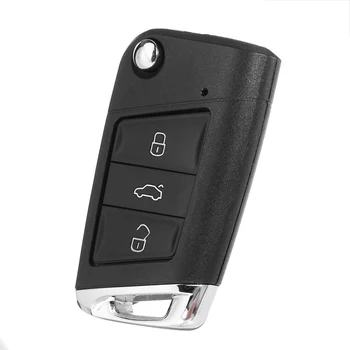 Zdalny kluczyk pokrowiec Etui brelok klucz ostrze 3 przyciski zmodyfikowany składane etui do VW Golf MK7 3 do Skoda Seat Passat B6