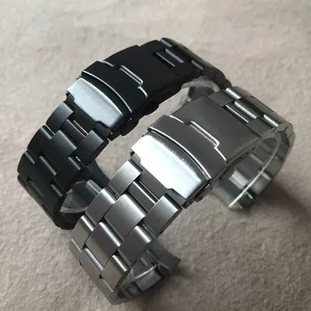 Zegarek męski pasek ze stali nierdzewnej składane klamra 20 22 mm wymienny pasek do Casio Seiko Armani Tissot, Citizen Watch bransoletka