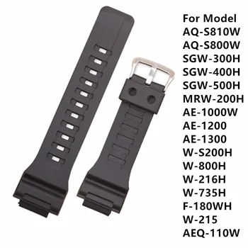 Zegarki akcesoria pasek Strap18mm dla Cas AQ-S810W AE-1000W / 1200 / 1300 SGW W-216H wodoodporny Wacthband wymienić