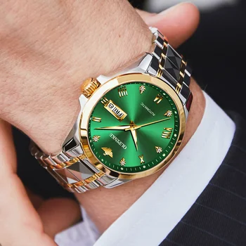 Zegarki męskie OUPINKE Top Brand Watches ze stali nierdzewnej w pełni automatyczne mechaniczne zegarki biznesowe zegarek mechaniczny zegarek