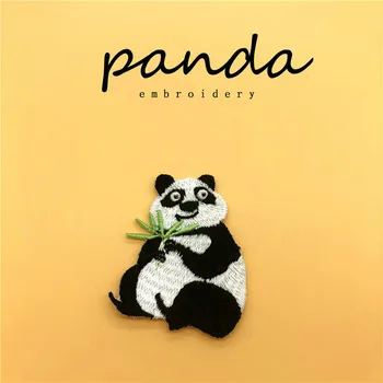 Zestaw 5 Panda haft żelaza na poprawki do ubrań anime aplikacja szyć ubrania naklejki zwierząt ikony