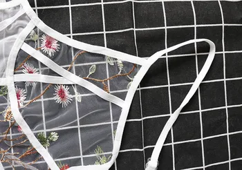 Zestaw damskiej bielizny z dwóch części moda haft perspektywa siatka przędza biustonosz i wysoka talia seksowne stroje wysokiej jakości 2020