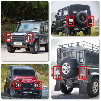 Zestaw Do Modernizacji Led Lampy Do Land Rover Defender 1990-2016 F&R Zwrotny/Rezerwowy Противотуманный Stop/Tylne Led, Boczne Światła