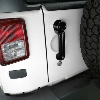 Zewnętrzny zewnętrzna klamka i pokrywa klapy tylnej wykończenie dla JEEP Wrangler JK 07-17 Liberty 08-12 Dodge Nitro 07-11 Black 4Dr