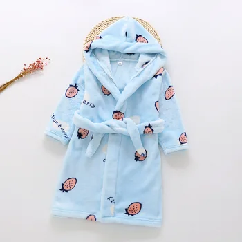 Zima 2019 dzieci z kapturem ręcznik flanelowej piżamy dla dziewczynek ciepłe chłopcy kąpielowe dla dzieci szlafroki dziecięce ponczo dziecko koszula nocna