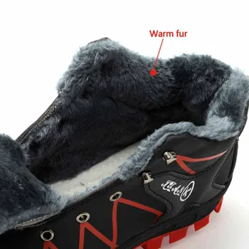Zima ciepłe futro miękkie obuwie buty dla mężczyzn odkryty codzienny śnieg ciepłe futro praca неразрушимые buty stali toe buty Męskie