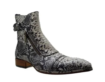 Zimowa moda brytyjscy mężczyźni wysokiej jakości sztuczna skóra poślizgu na buty oddychające Chelsea buty męskie codzienne Zapatos De Hombre YK450