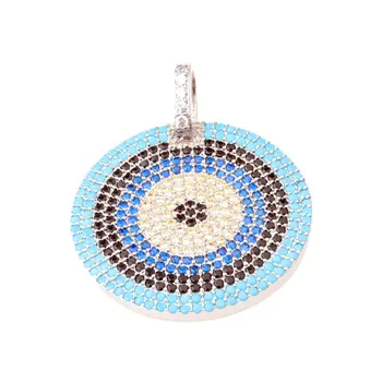 ZJshipin nowy CZ wisiorek cyrkonia Lady naszyjnik wisiorek Turcja przykre okrągły wisiorek dla DIY biżuteria hurtowych