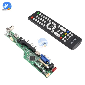 Zmodernizowany sygnał cyfrowy telewizor LCD, kontroler opłata sterownika VGA/HDMI zgodny/AV/TV/USB interfejs opłata sterownika z pilotem zdalnego sterowania