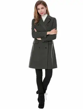 ZOGAA płaszcz zimowy kobiety 2020 damskie płaszcze zimowe skręcić w dół kołnierz jednolity płaszcz z kieszeni cienki wełniany płaszcz płaszcz