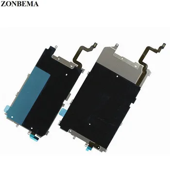 ZONBEMA 10szt nowy LCD ekran metalowy tylnym panelu z przyciskiem Home Extend Flex kabel do iPhone 6 6 Plus
