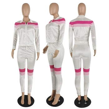 ZOOEFFBB welur sportowy strój z dwóch części stroje z długim rękawem top + spodnie jesienne ubrania dla kobiet 2020 moda sexy komplety zgodności