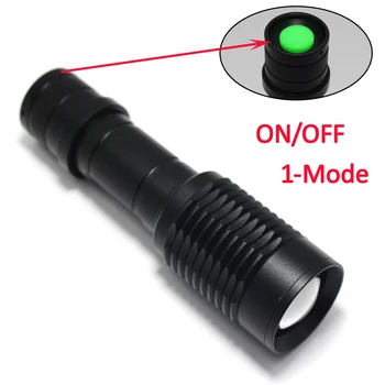 Zoom Green/Red 1 Mode Hunting led latarka LED lampa warsztatowa Latarka +18650 akumulatorowe, ładowarka+Zbrojownia instalacja+zdalny przełącznik
