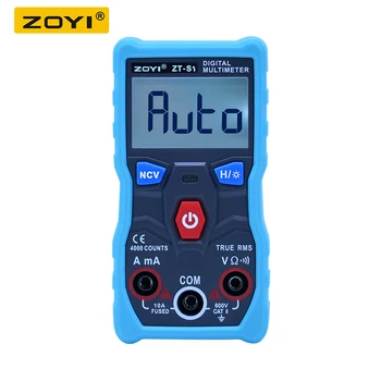ZOYI ZT-S1 Digital Multimeter Auto Range True rms Mmultimetro automotriz with NCV DATA HOLD LCD display backlight