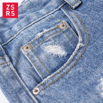 Zsrs 2020 jesień nowe matki dżinsy spodnie casual spodnie jeansowe chłopak Dżinsy spodnie podarte dżinsy damskie vintage dżinsy 4XL