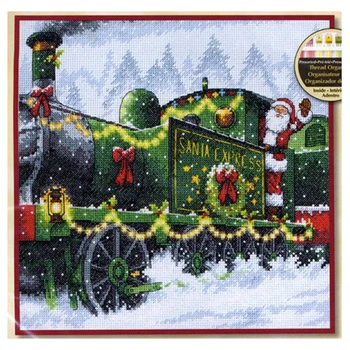 Złota kolekcja piękny liczenie sztuk zestaw do haftu Santa Express świąteczny pociąg samochód prezent dim 70-08918 08918