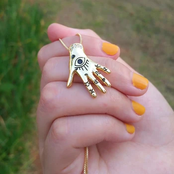 Złoto Fatima ręka przykre łańcuch Naszyjnik dla kobiet CZ moda biżuteria prezent cyrkonia wisiorek naszyjnik collier main de fatma