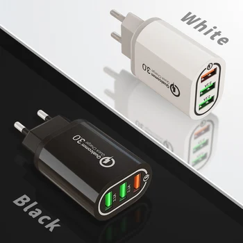 Ładowarka USB 18W 5V 3A Quick charge 3.0 EU US Plug dla iPhone X 8 7 Samsung S9 S10 Xiaomi mi 8 9 Huawei P20 P30 PRO ładowarkę telefonu