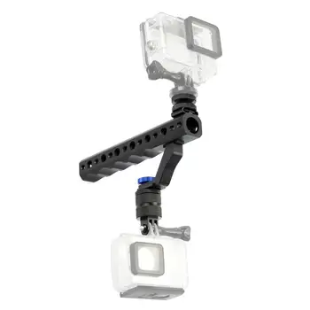 Быстроразъемная górny uchwyt do DSLR w/ Extended Hot Shoe Mount Adapter Rig Low Angle for Sports Camera