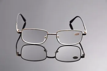 ДЕДИНГ Mężczyźni Kobiety metalowe okulary do czytania z pełnym obręczy z siłą +100 +2.00 +3.00 +4.00 +5.00 +5.50 +6.00 starczowzroczność readersDD1377